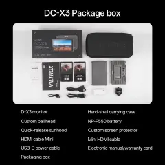 Viltrox DC-X3 6 İnç 4K Dokunmatik Kamera Üstü Monitör